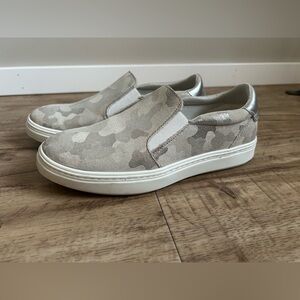 Camouflage silver grey white Slip-On cano print casual Sneakers